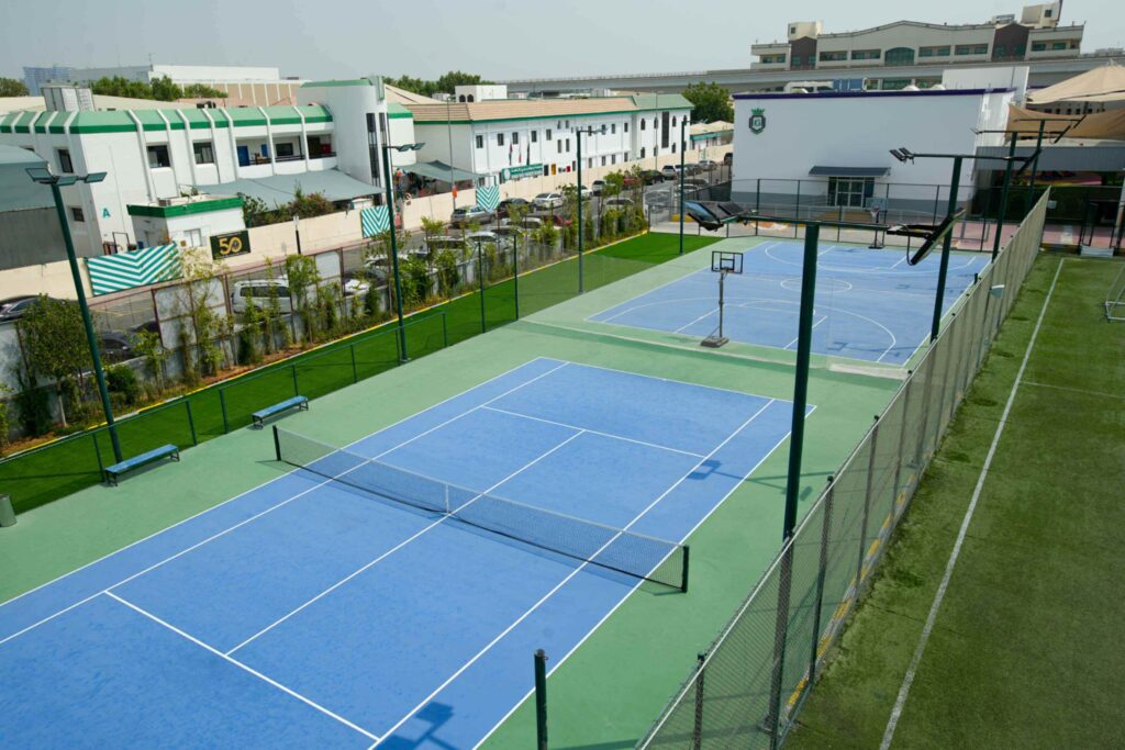 Tennis and Basketball courts