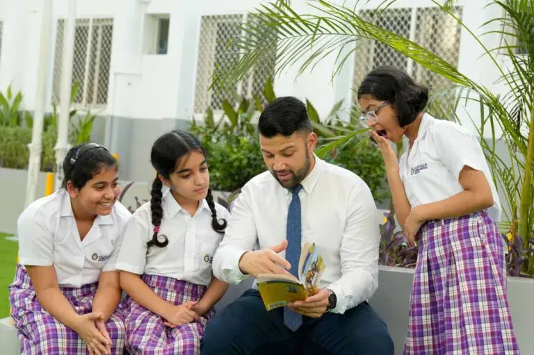 Students with the teacher