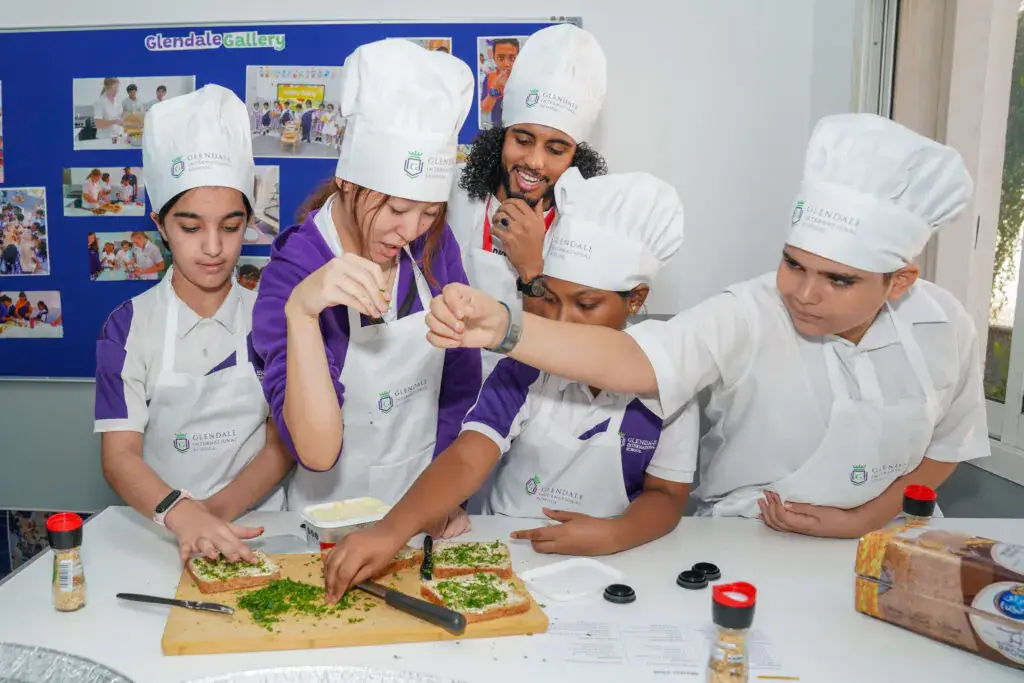 Students cooking
